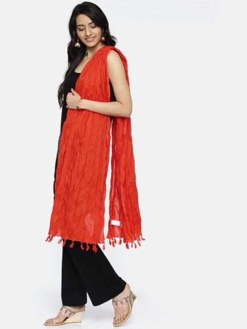 

Melange by Lifestyle Orange Solid Dupatta