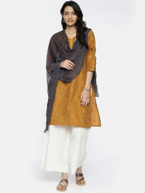 

Melange by Lifestyle Charcoal Grey Solid Dupatta