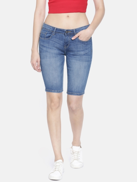 

Jealous 21 Women Blue Solid Denim Shorts