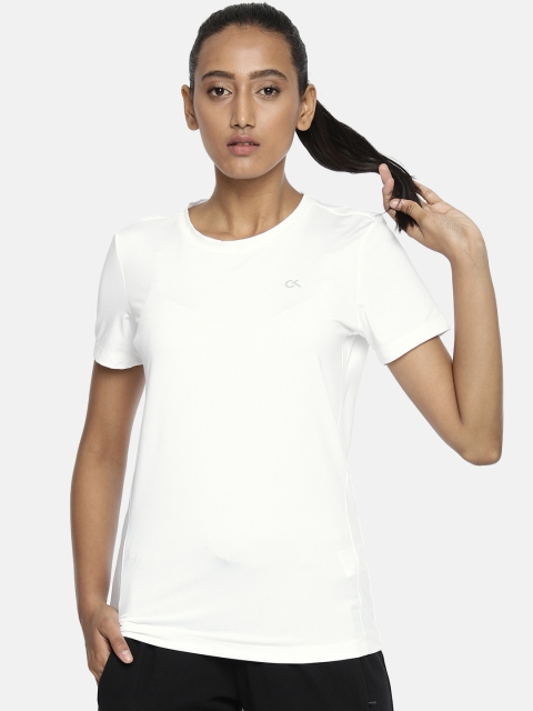 

Calvin Klein Jeans Women White Solid Round Neck T-shirt