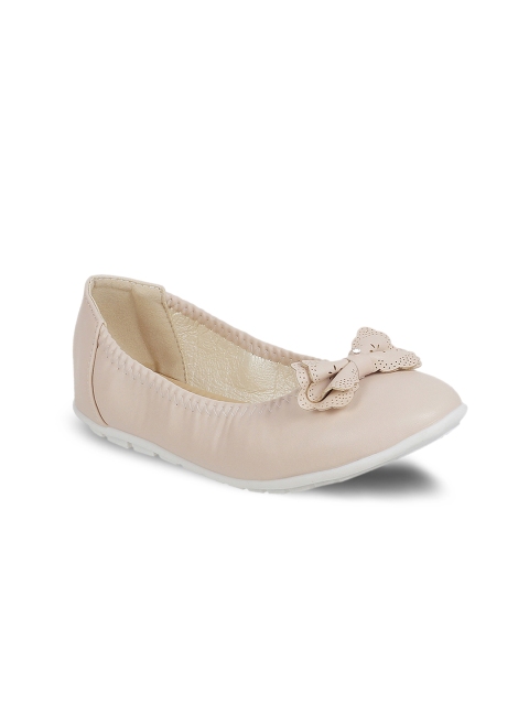 

Metro Girls Beige Solid Ballerinas