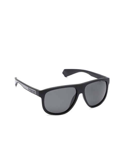 

Polaroid Men Oval Sunglasses 2080/S 003 58M9, Black