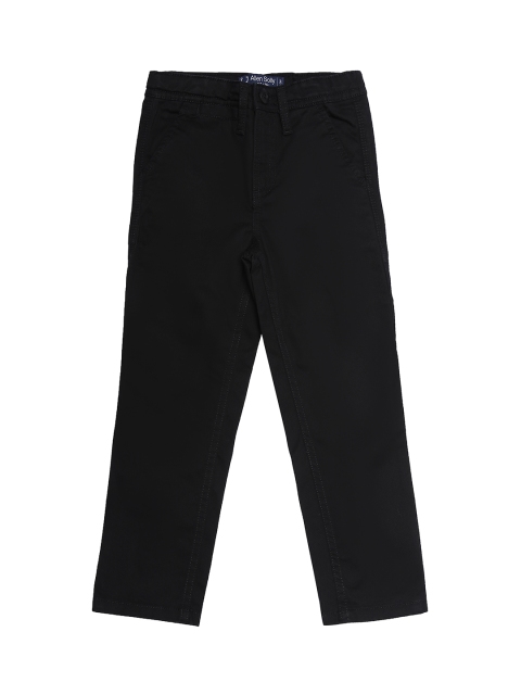 

Allen Solly Junior Boys Black Regular Fit Solid Regular Trousers