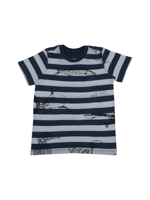 

Allen Solly Junior Boys Blue Striped Round Neck T-shirt