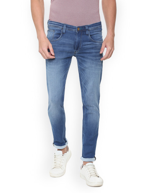 

Solly Jeans Co. Men Blue Skinny Fit Mid-Rise Clean Look Stretchable Jeans