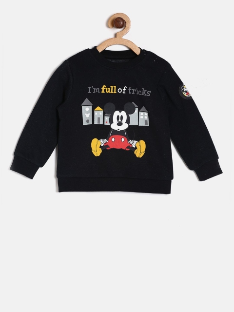 

MINI KLUB Unisex Black Printed Sweatshirt