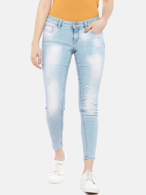 

Lee Cooper Women Blue Skinny Fit Low-Rise Mildly Distressed Stretchable Jeans