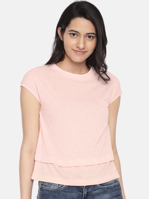 

Lee Cooper Women Peach-Coloured Solid Top