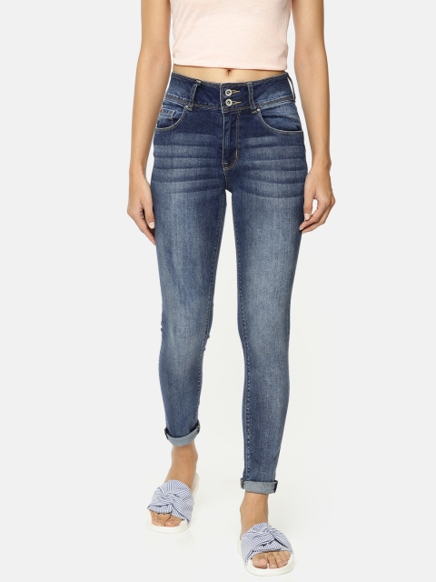 

Lee Cooper Women Blue Tapered Fit High-Rise Clean Look Stretchable Jeans