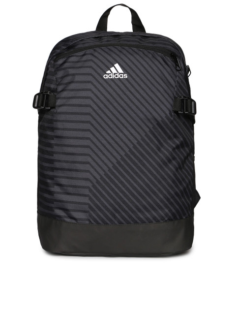 

ADIDAS Unisex Black & Grey Power IV Graphic Striped Backpack