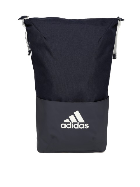 

ADIDAS Unisex Navy Blue & Grey ZNE Core Colourblocked Brand Logo Backpack