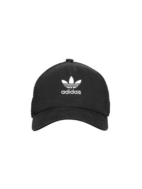 

ADIDAS Originals Unisex Black Trefoil Trucker Embroidered Snapback Cap