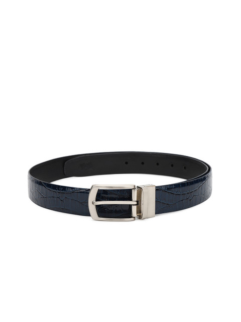 

Calligraphy Men Navy Blue Textured Belt