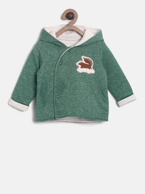 

MINI KLUB Boys Green Self Design Tailored Jacket