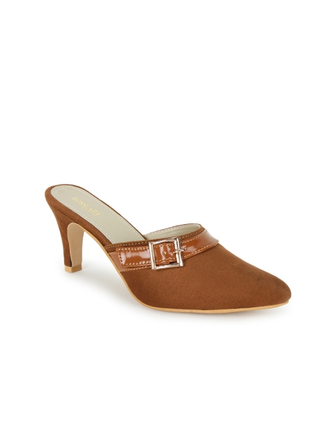 

SCENTRA Women Brown Solid Mules