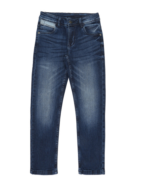 

Pantaloons Junior Boys Blue Regular Fit Mid-Rise Clean Look Jeans