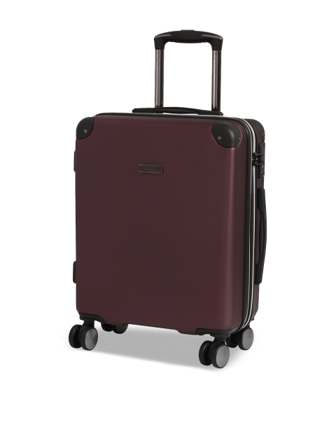 

IT Luggage Unisex Maroon Solid Hard-Sided Cabin Trolley Bag