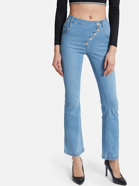 

Kazo Women Blue Bootcut Mid-Rise Clean Look Stretchable Jeans