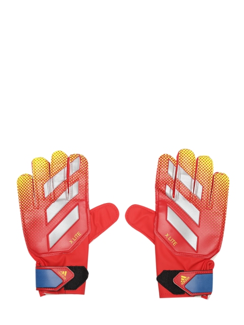 

ADIDAS Unisex Red & Yellow X Lite Football Gloves