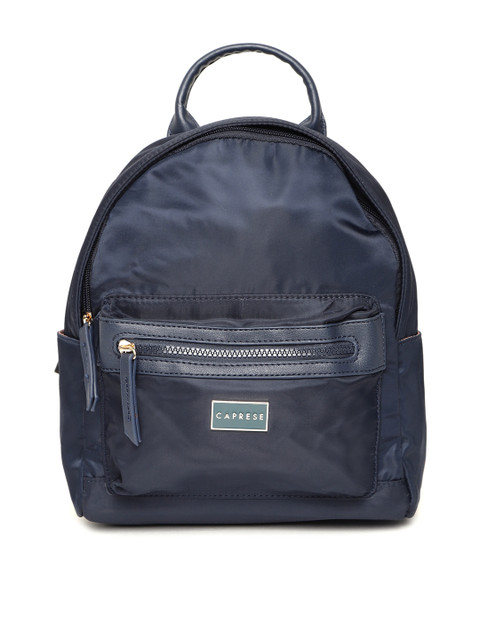 

Caprese Women Navy Blue Solid Backpack