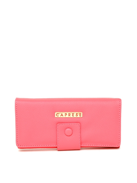 

Caprese Women Pink Solid Two Fold Wallet