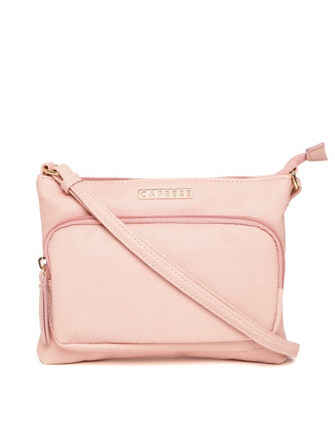 

Caprese Pink Solid Sling Bag