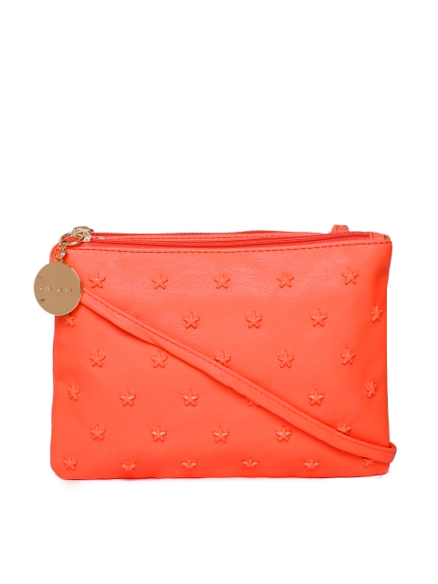 

Caprese Coral Orange Studded Sling Bag, Peach