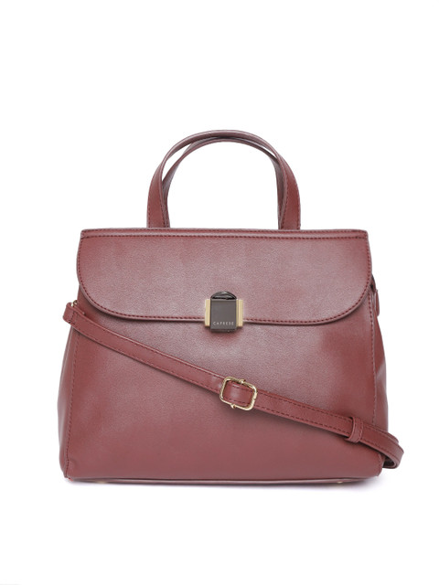 

Caprese Burgundy Solid Handheld Bag