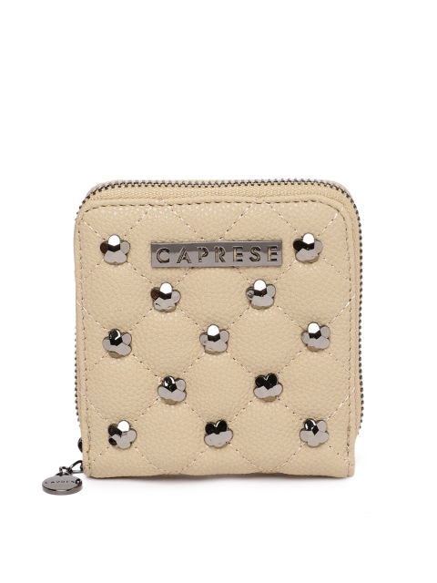 

Caprese Women Beige Embellished Zip Around Wallet