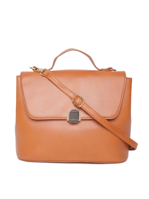 

Caprese Brown Solid Satchel, Tan