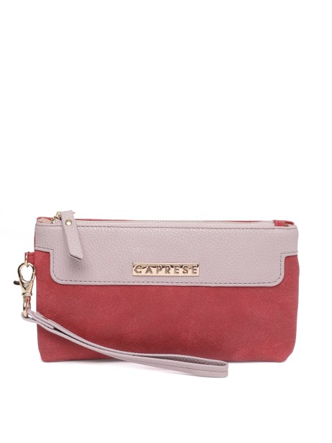 

Caprese Women Pink & Red Colourblocked Purse