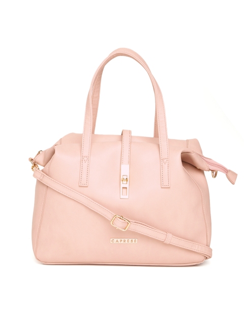 

Caprese Pink Solid Handheld Bag