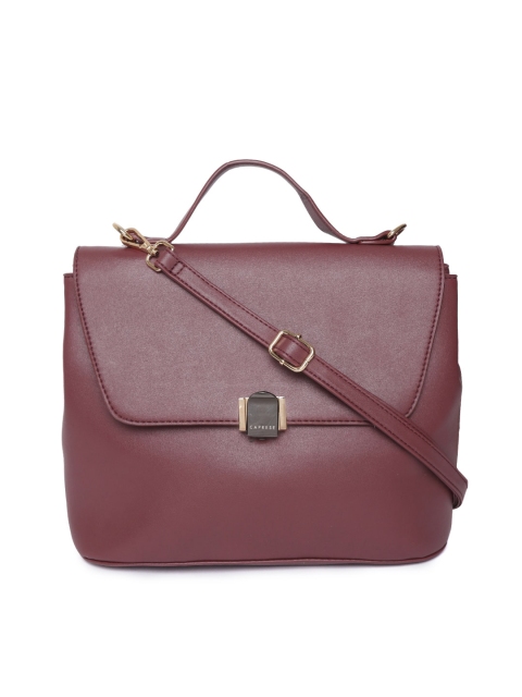

Caprese Maroon Solid Satchel