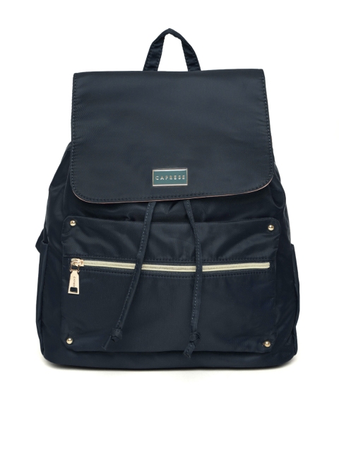 

Caprese Women Navy Solid Backpack, Navy blue