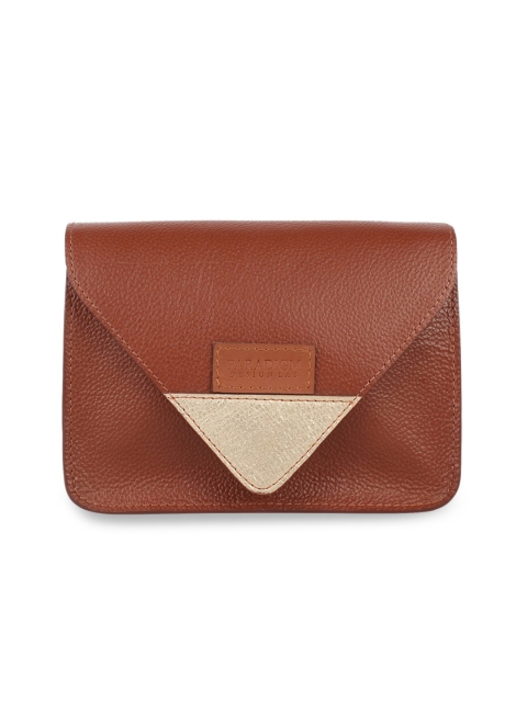 

Paradigm Design Lab Tan Brown Colourblocked Leather Sling Bag