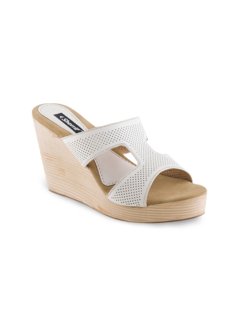 

Sherrif Shoes Women White Textured Heels