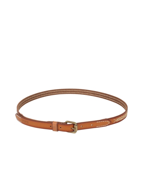 

Paradigm Design Lab Women Tan Brown Woven Design Leather Belt