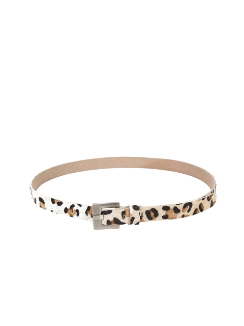 

Paradigm Design Lab Women Off-White & Black Printed Leather Belt
