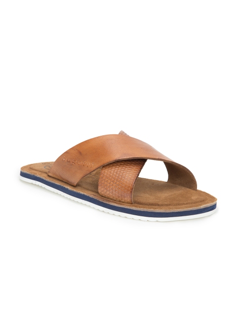 

Bugatti Men Tan Brown Leather Comfort Sandals