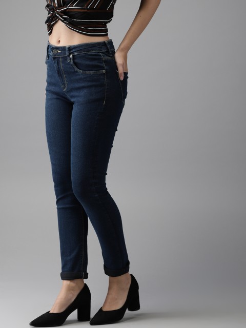 

Moda Rapido Women Blue Skinny Fit High-Rise Clean Look Stretchable Jeans