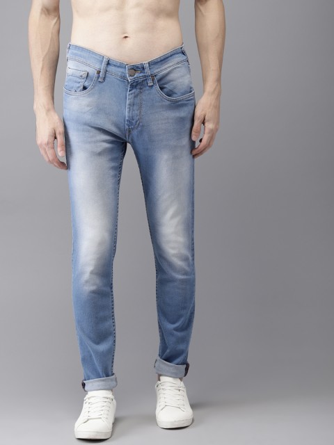 

HERE&NOW Men Blue Skinny Fit Mid-Rise Clean Look Stretchable Jeans