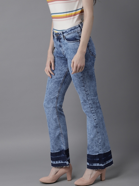 

Moda Rapido Women Blue Flared Mid-Rise Clean Look Stretchable Jeans