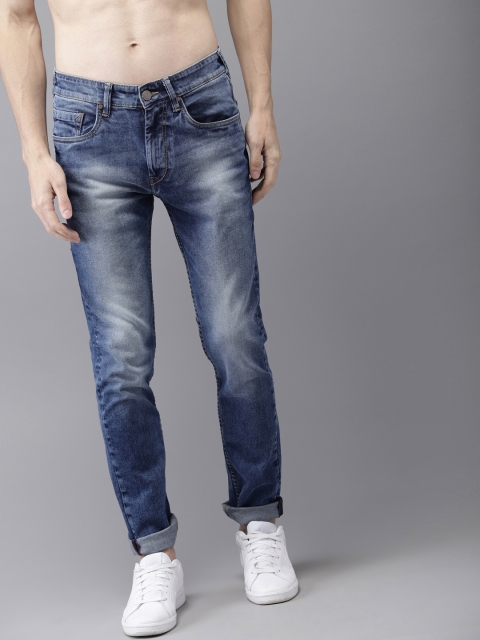 

HERE&NOW Men Blue Slim Fit Mid-Rise Clean Look Stretchable Jeans