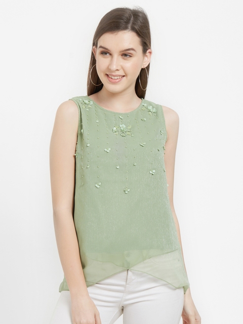 

Soie Women Green Printed Top