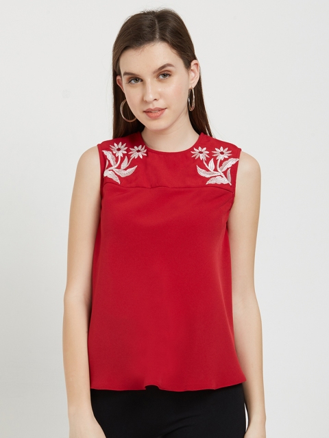 

Soie Women Red Solid Top