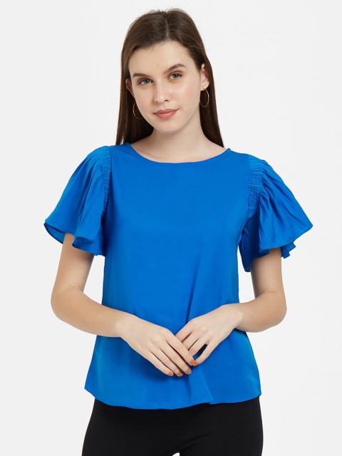 

Soie Women Blue Solid Top