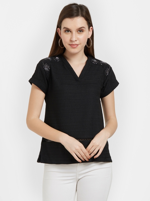 

Soie Women Black Solid Top