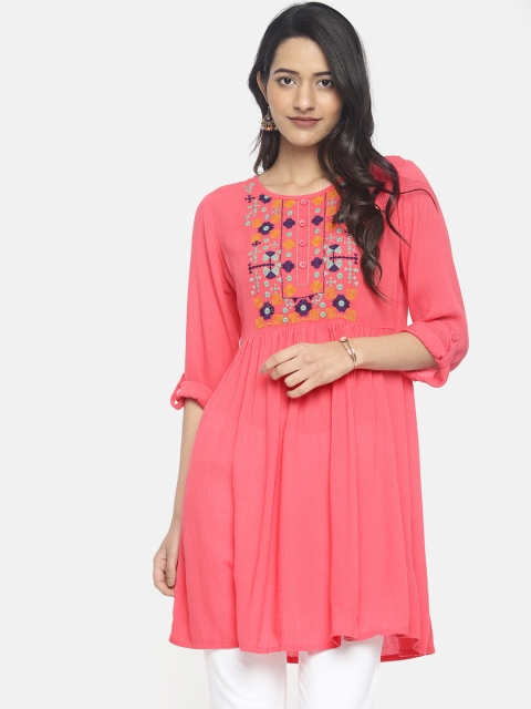 

Colour Me by Melange Women Coral Kurta