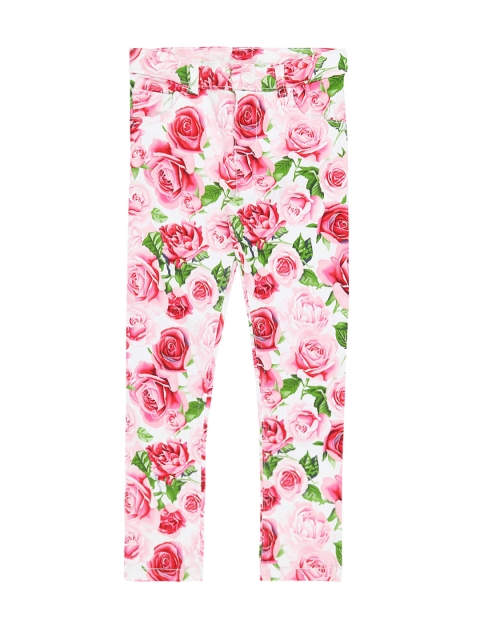 

Pantaloons Junior Girls Pink Regular Fit Printed Regular Trousers