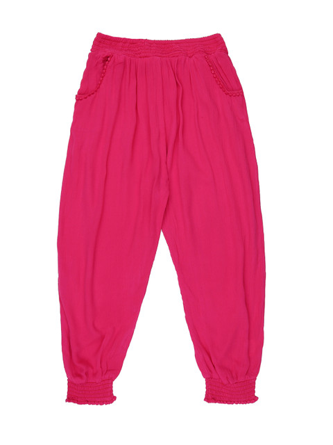 

Pantaloons Junior Girls Pink Regular Fit Solid Joggers